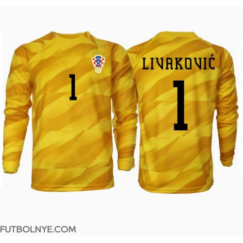 Camiseta Croacia Dominik Livakovic #1 Portero Primera Equipación Eurocopa 2024 manga larga